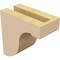 Ekena Millwork 3"W x 6"D x 6"H Classic Del Monte Rough Cedar Woodgrain TimberThane Corbel, Primed Tan CORUR03X06X06DELRCPR - alternate 2